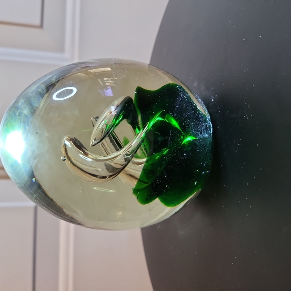 Glass Swirl Paperweight Magmum Vintage 4" - Picture 7 of 10